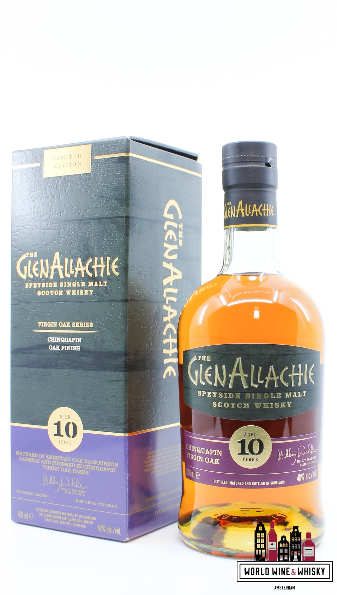 Glenallachie 10 Years Old 2022 - Virgin Oak Series - Chinquapin Oak Finish 48% - WORLD WINE WHISKY 