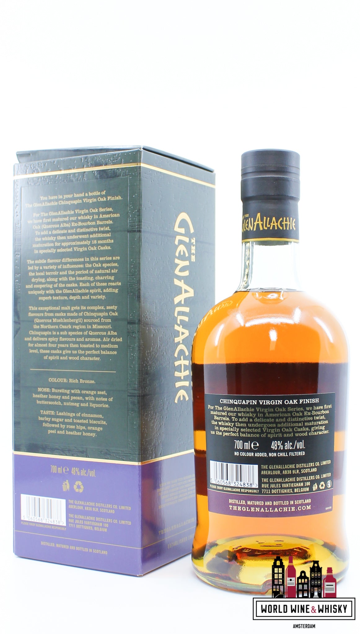 Glenallachie 10 Years Old 2022 - Virgin Oak Series - Chinquapin Oak Finish 48% - WORLD WINE WHISKY 