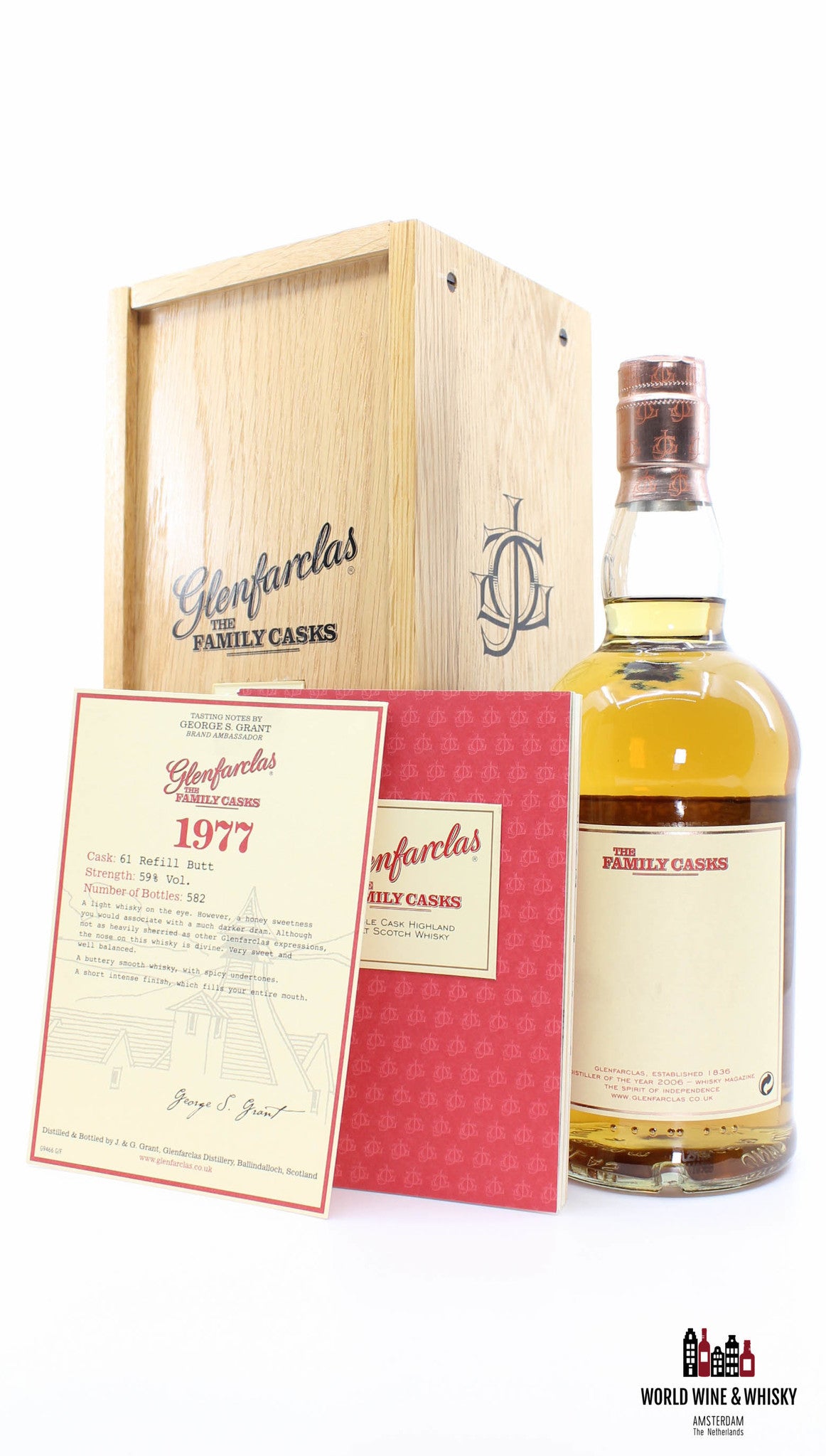 Glenfarclas 29 Years Old 1977 2006  Cask 61 - The Family Casks 59.0% - WORLD WINE WHISKY 