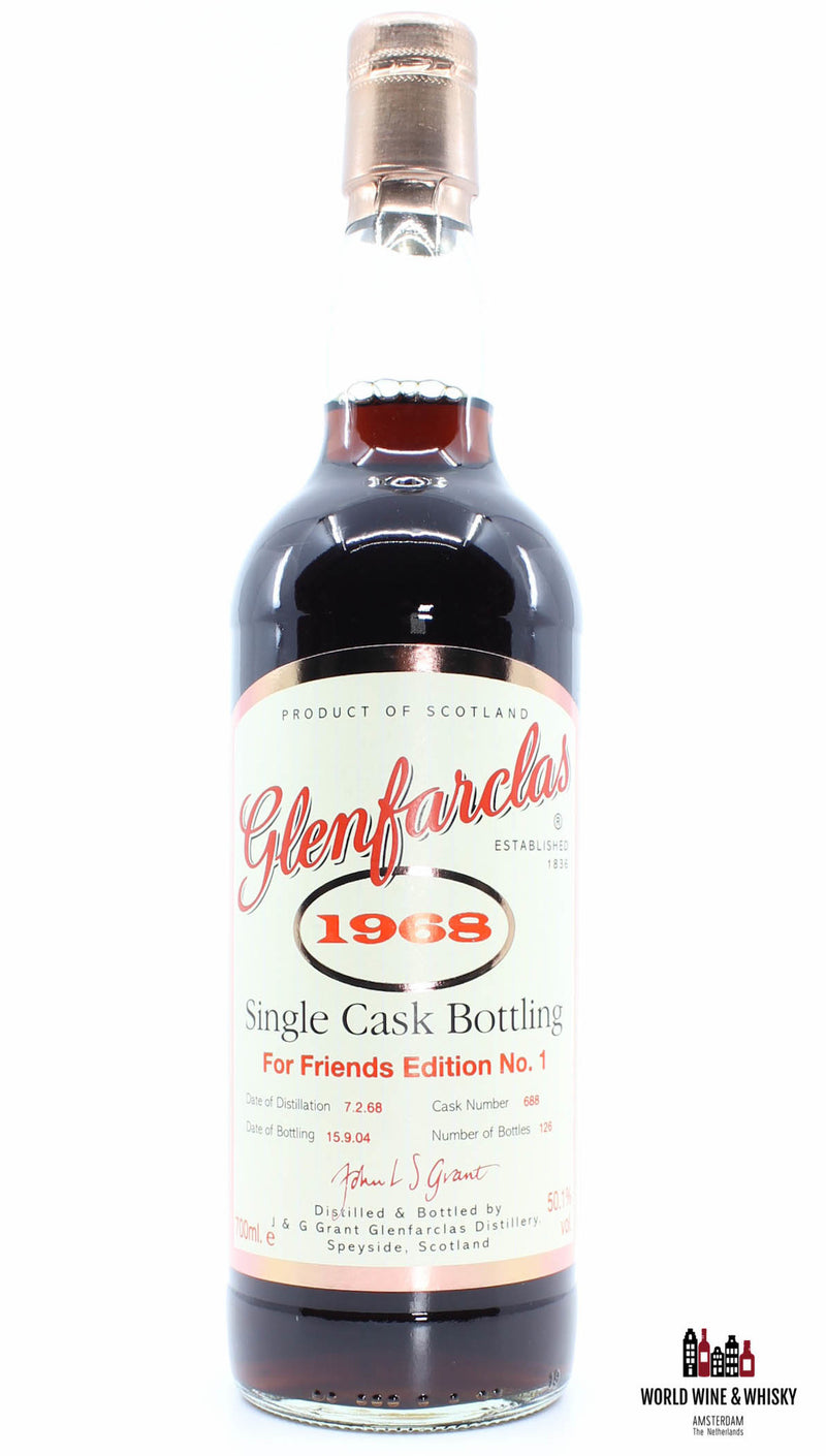 Glenfarclas 36 Years Old 1968 2004 - Cask 688 - For Friends Edition No. 1 50.1% (1 of 126) - WORLD WINE WHISKY 