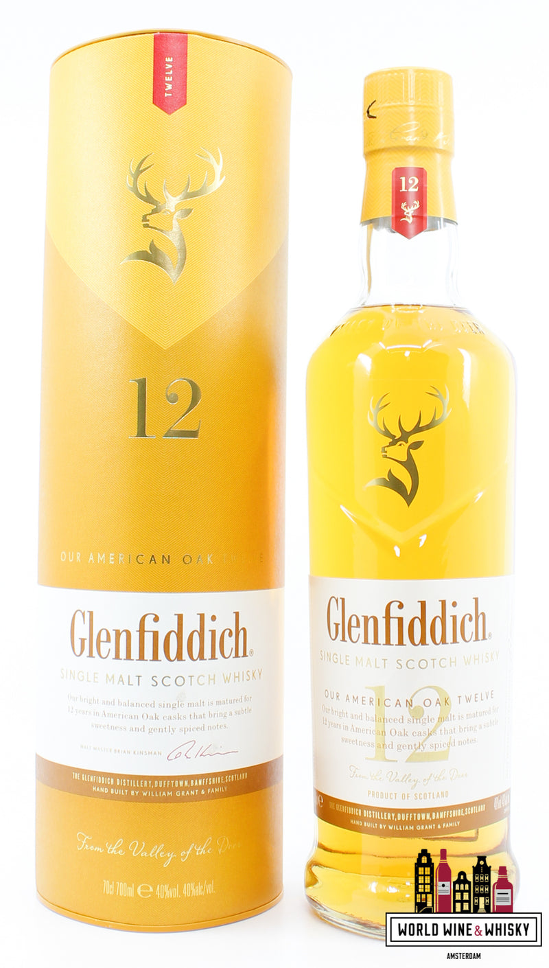 Glenfiddich 12 Years Old - 'Our American Oak Twelve' - Israel Release 40% - WORLD WINE WHISKY 