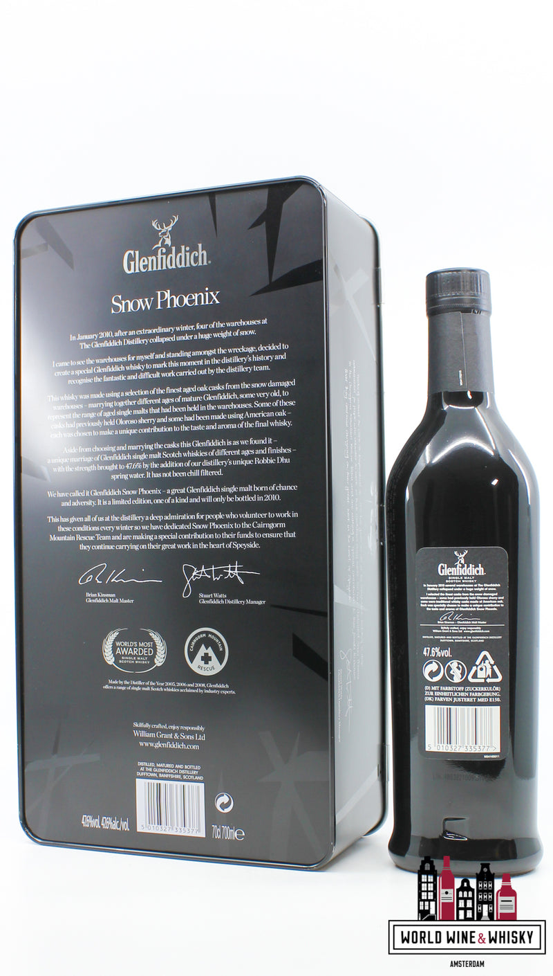 Glenfiddich 2010 - Snow Phoenix - Limited Edition Bottling 47.6% (1 of 12.000) - WORLD WINE WHISKY 