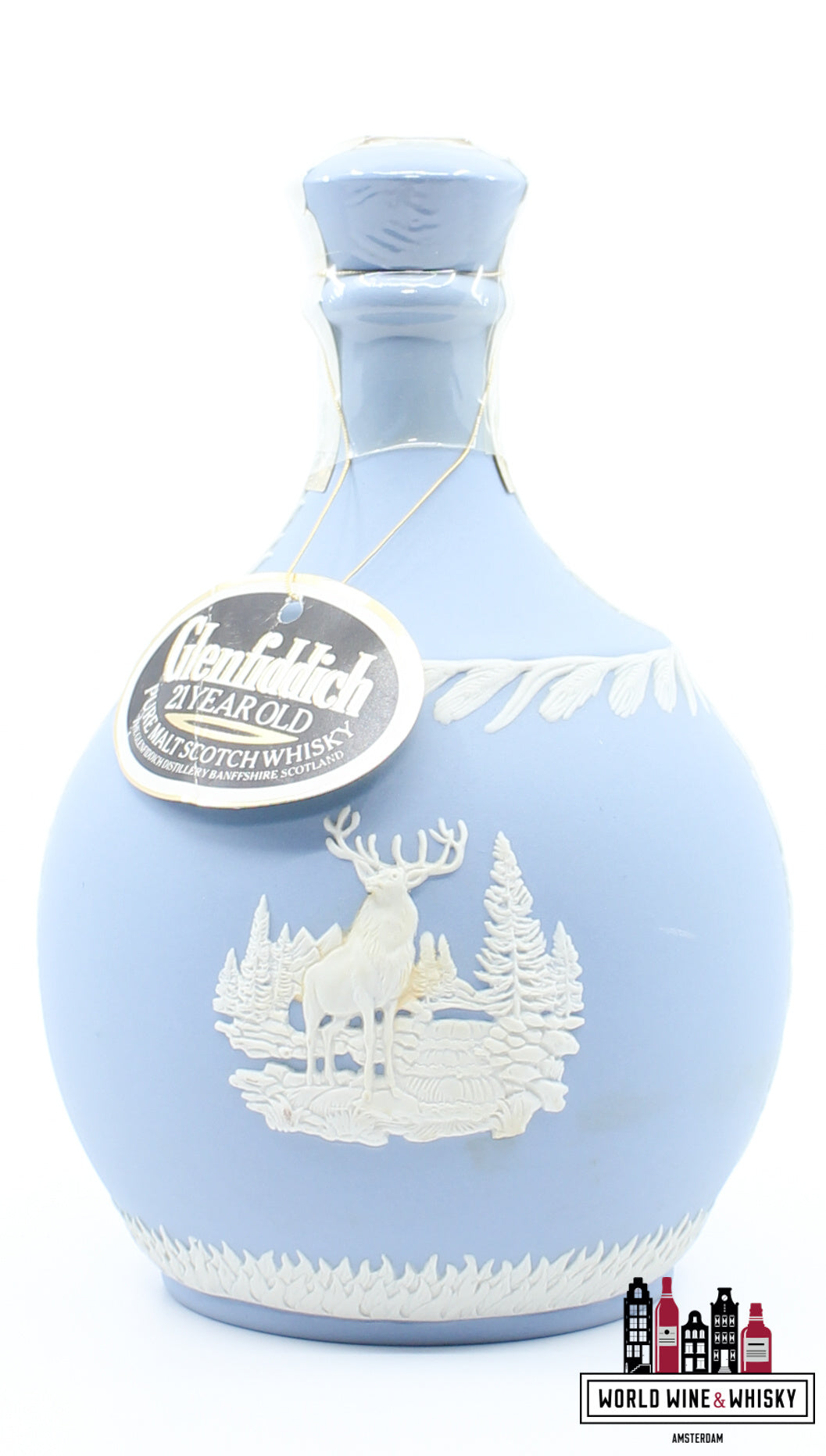 Glenfiddich 21 Years Old 1987 - Blue Wedgwood Decanter 43% - WORLD WINE WHISKY 
