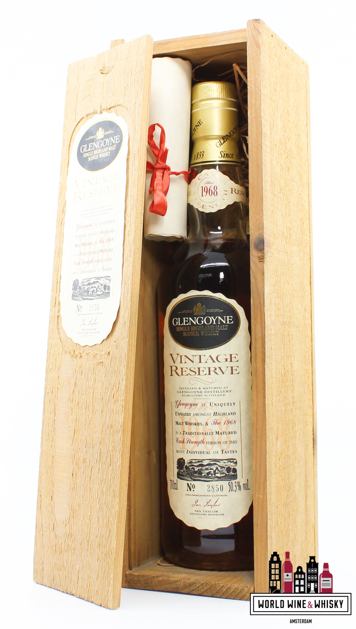Glengoyne 25 Years Old 1968 - Vintage Reserve - Cask Strength 50.3% (1 of 4500) - WORLD WINE WHISKY 
