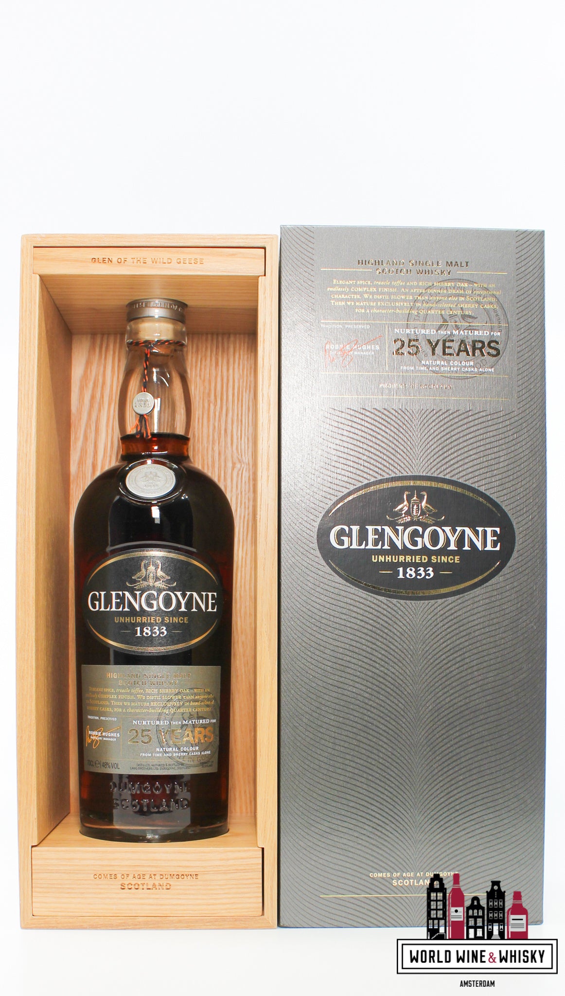 Glengoyne 25 Years Old 2019 - Unhurried Since 1833 48% - WORLD WINE WHISKY 