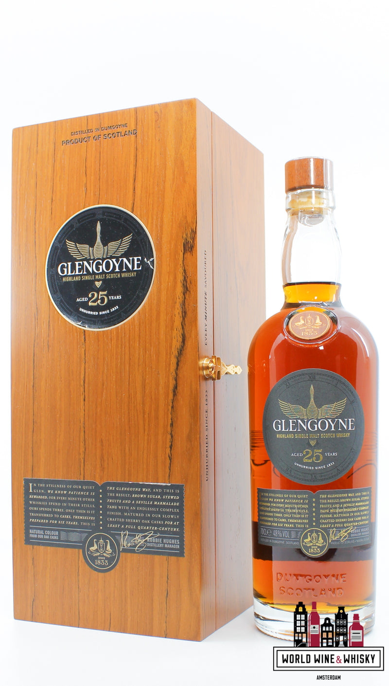 Glengoyne 25 Years Old 2020 - Limited Release - Unhurried Since 1833 48% - WORLD WINE WHISKY 