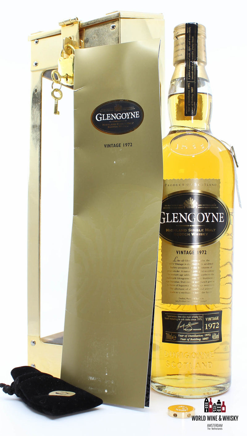 Glengoyne 35 Years Old 1972 2007  Spirit Safe Edition 46% - WORLD WINE WHISKY 