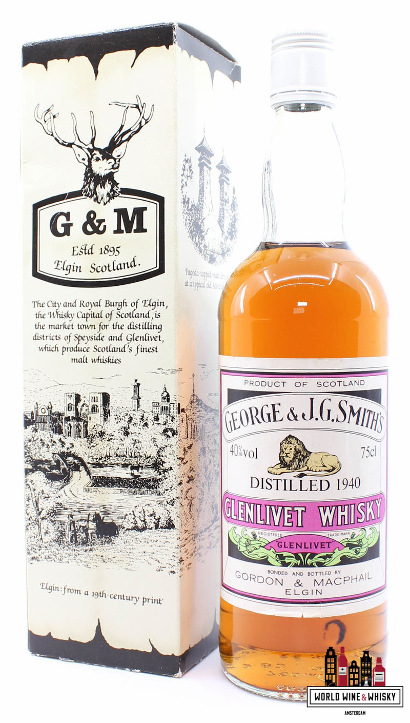 Glenlivet 1940 George & J.G. Smith's - Gordon & MacPhail 40% 750ml - WORLD WINE WHISKY 