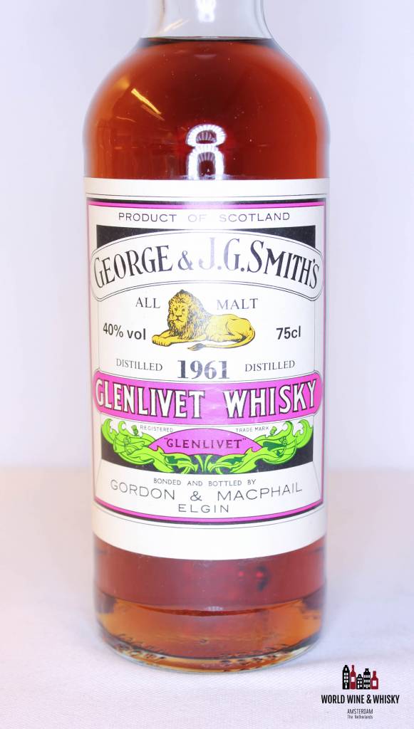 Glenlivet 1961 George & J.G. Smith's - Gordon & MacPhail 40% - WORLD WINE WHISKY 