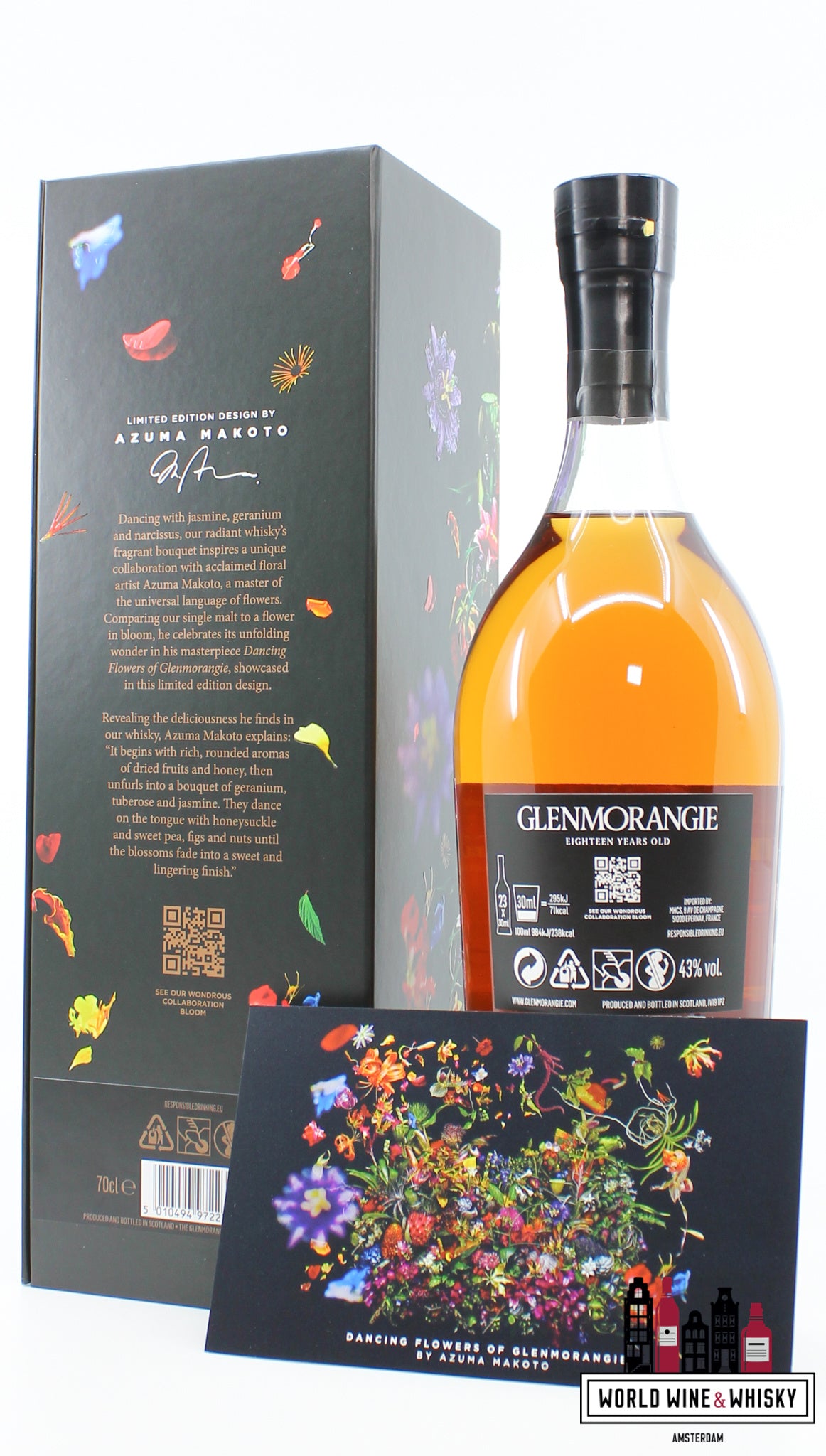 Glenmorangie 18 Years Old 2021 - Azuma Makoto Limited Edition - Extremely Rare 43% (1 of 30.000) - WORLD WINE WHISKY 