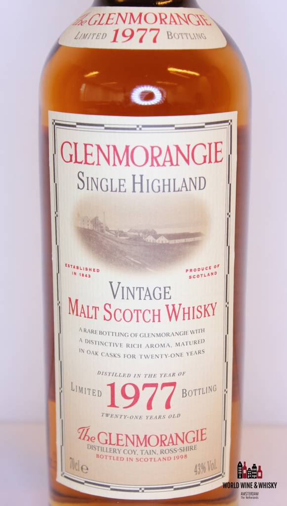 Glenmorangie 21 Years Old Limited 1977 Bottling 1998 43% - WORLD WINE WHISKY 
