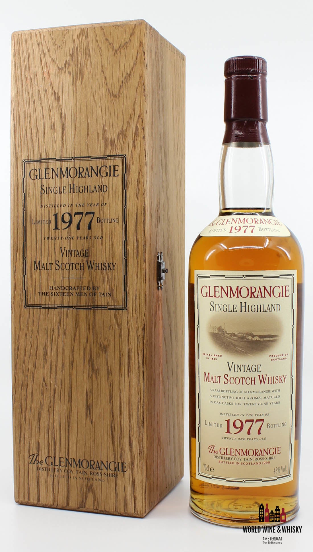 Glenmorangie 21 Years Old Limited 1977 Bottling 1998 43% - WORLD WINE WHISKY 