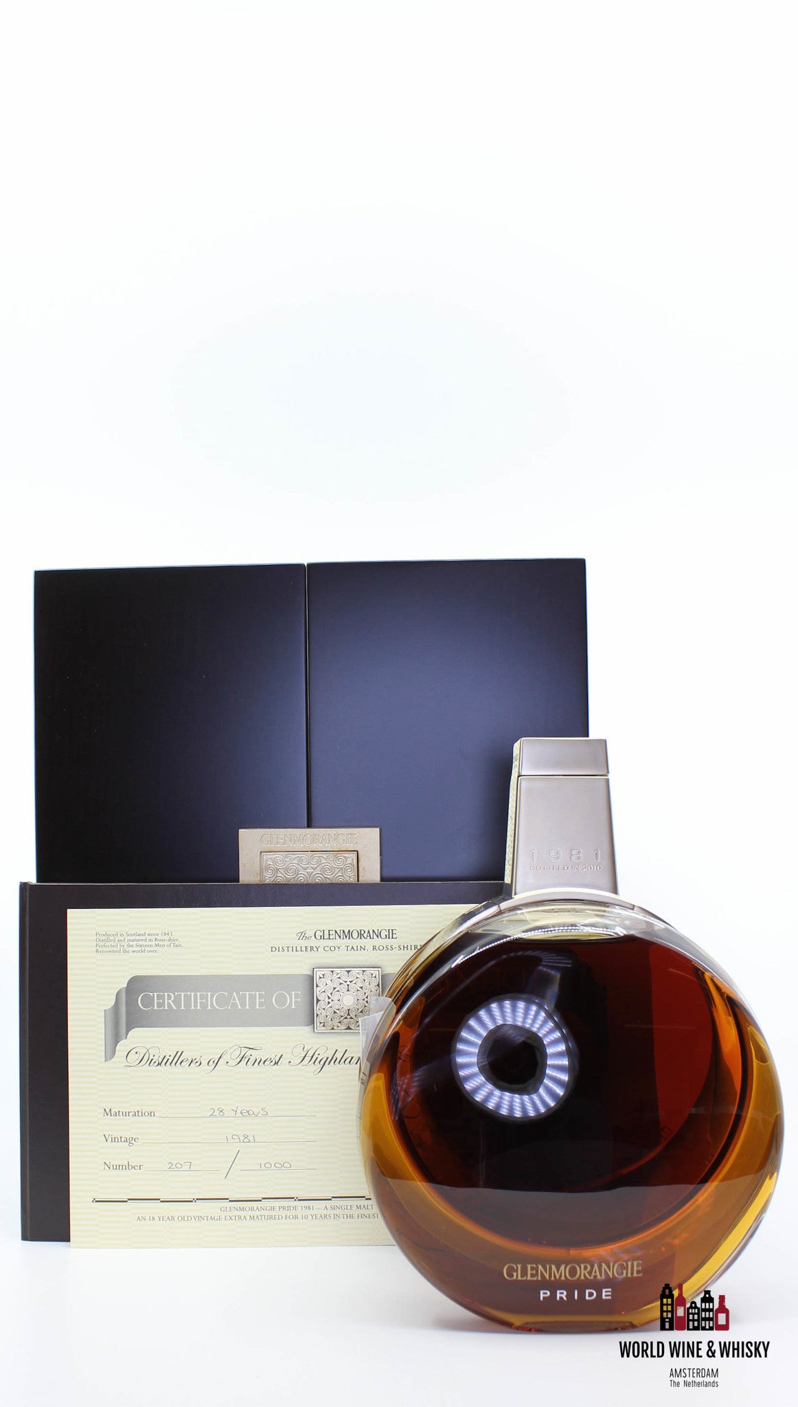 Glenmorangie Pride 28 Years Old 1981 2010 - Baccarat Crystal Decanter 56.7% - WORLD WINE WHISKY 