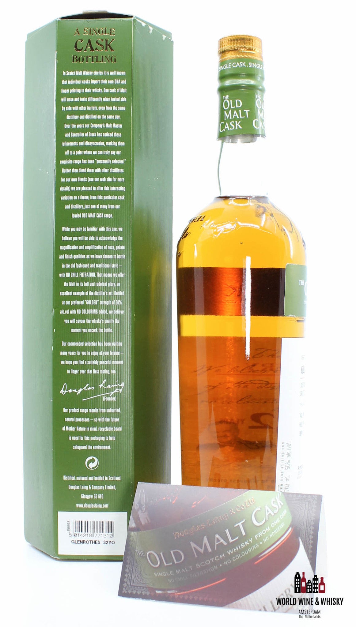 Glenrothes 32 Years Old 1975 2008 - Cask DL 4544 - Douglas Laing - The Old Malt Cask 50% (1 of 253) - WORLD WINE WHISKY 
