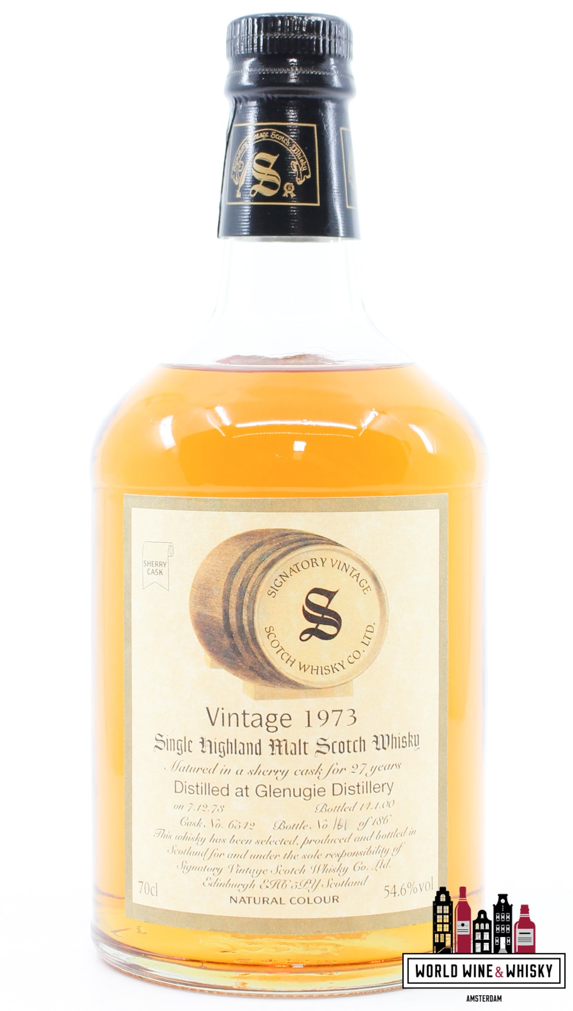Glenugie 27 Years Old 1973 2000 - Vintage Collection - Signatory Vintage - Cask 6542 54.6% (1 of 186) - WORLD WINE WHISKY 
