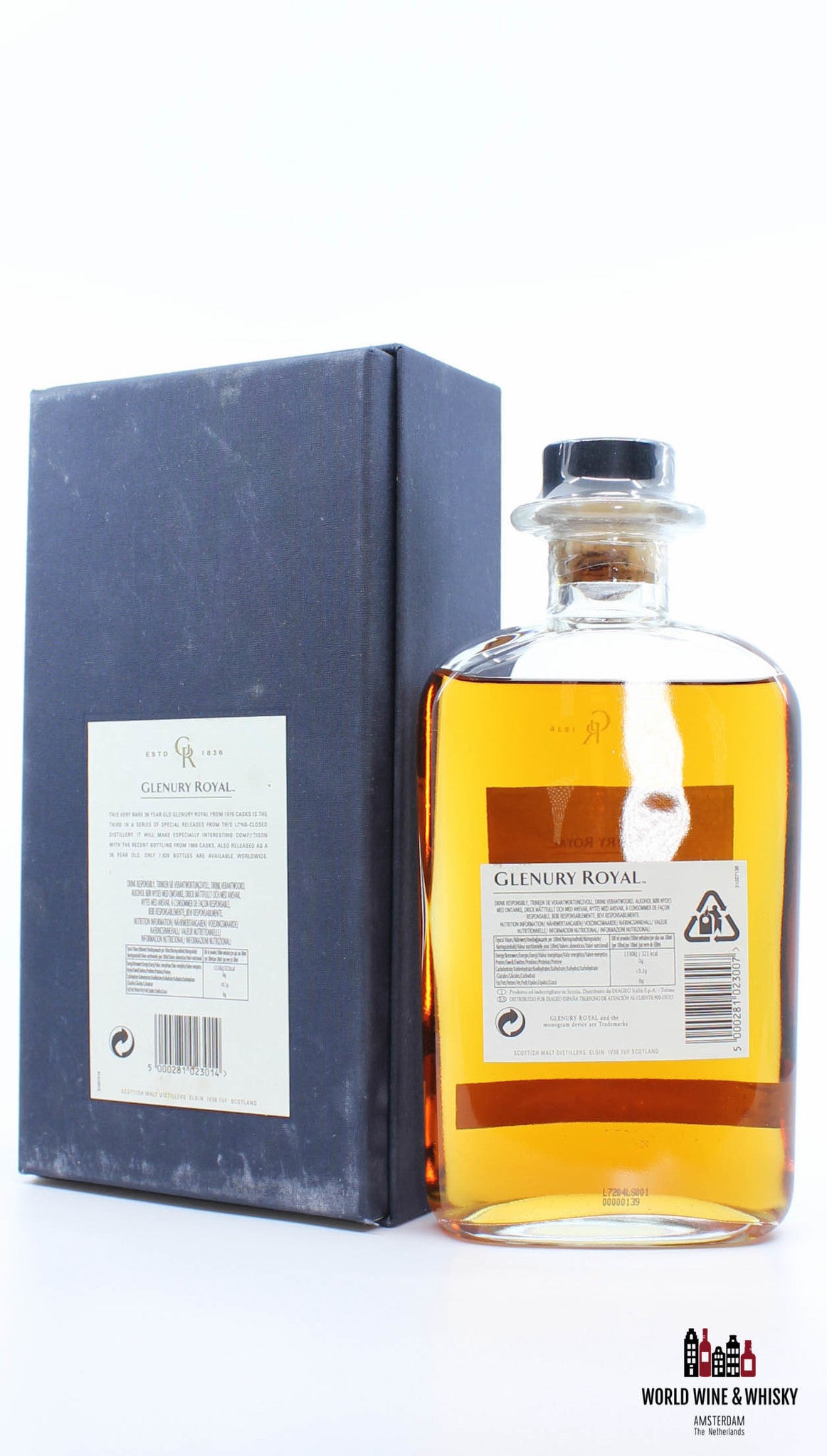 Glenury Royal 36 Years Old 1970 2007 57.9% (Closed Distillery) - WORLD WINE WHISKY 