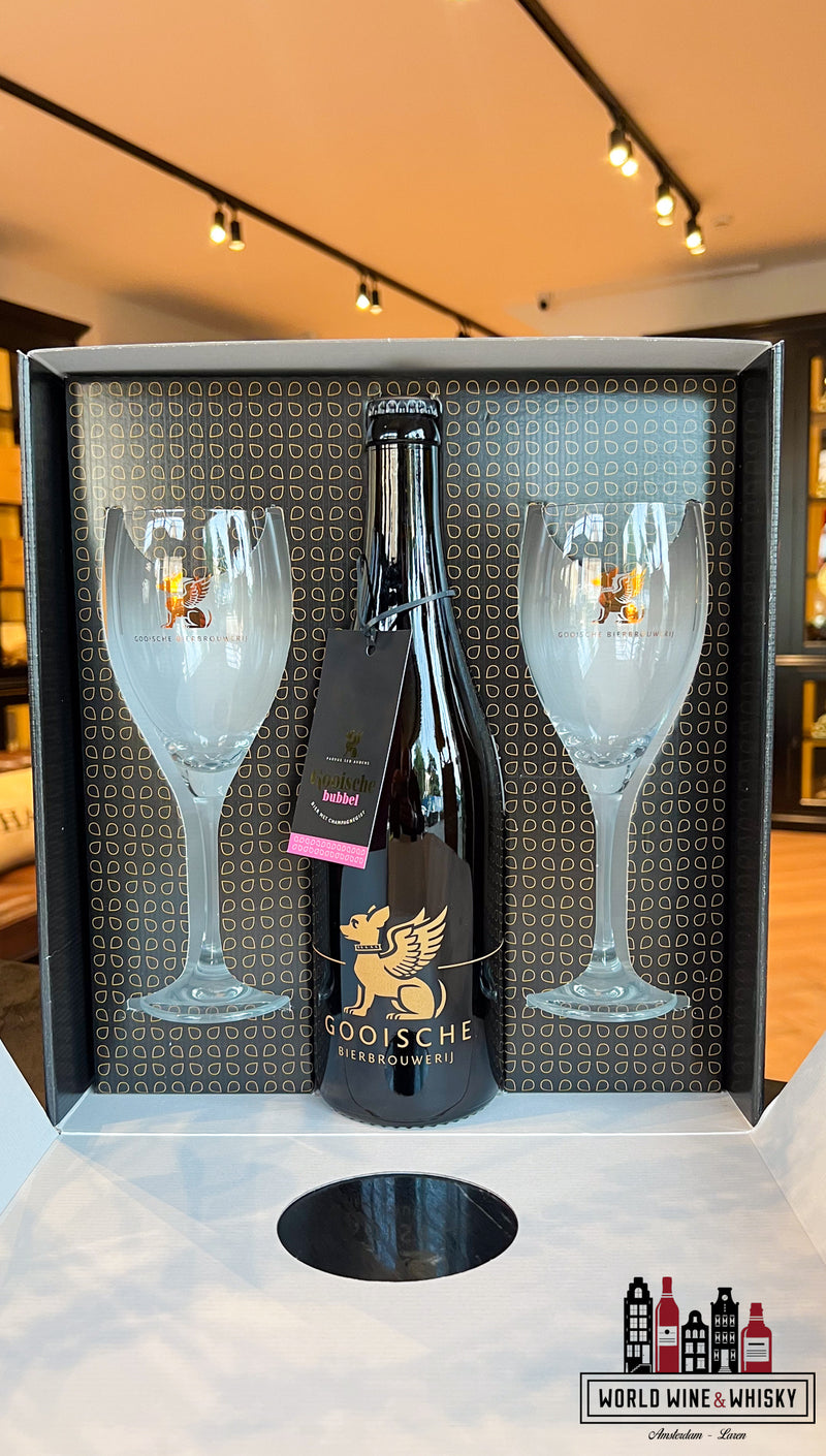 Gooische Bubbel - Champagnebier uit 't Gooi 9% giftset (Gooische Bierbrouwerij) - WORLD WINE WHISKY 