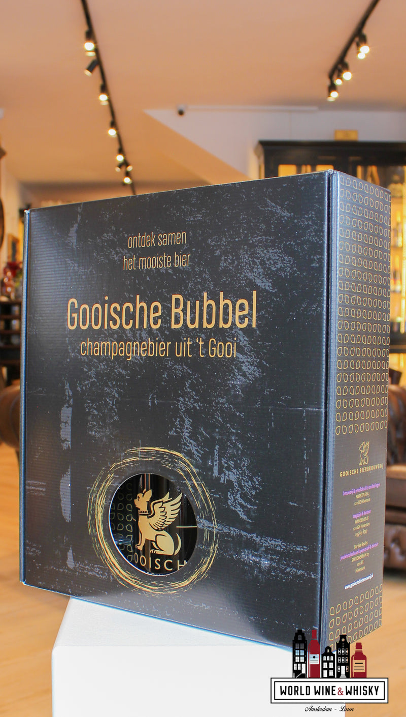 Gooische Bubbel - Champagnebier uit 't Gooi 9% giftset Bierbrouwerij Laren giftpack bierpakket 2