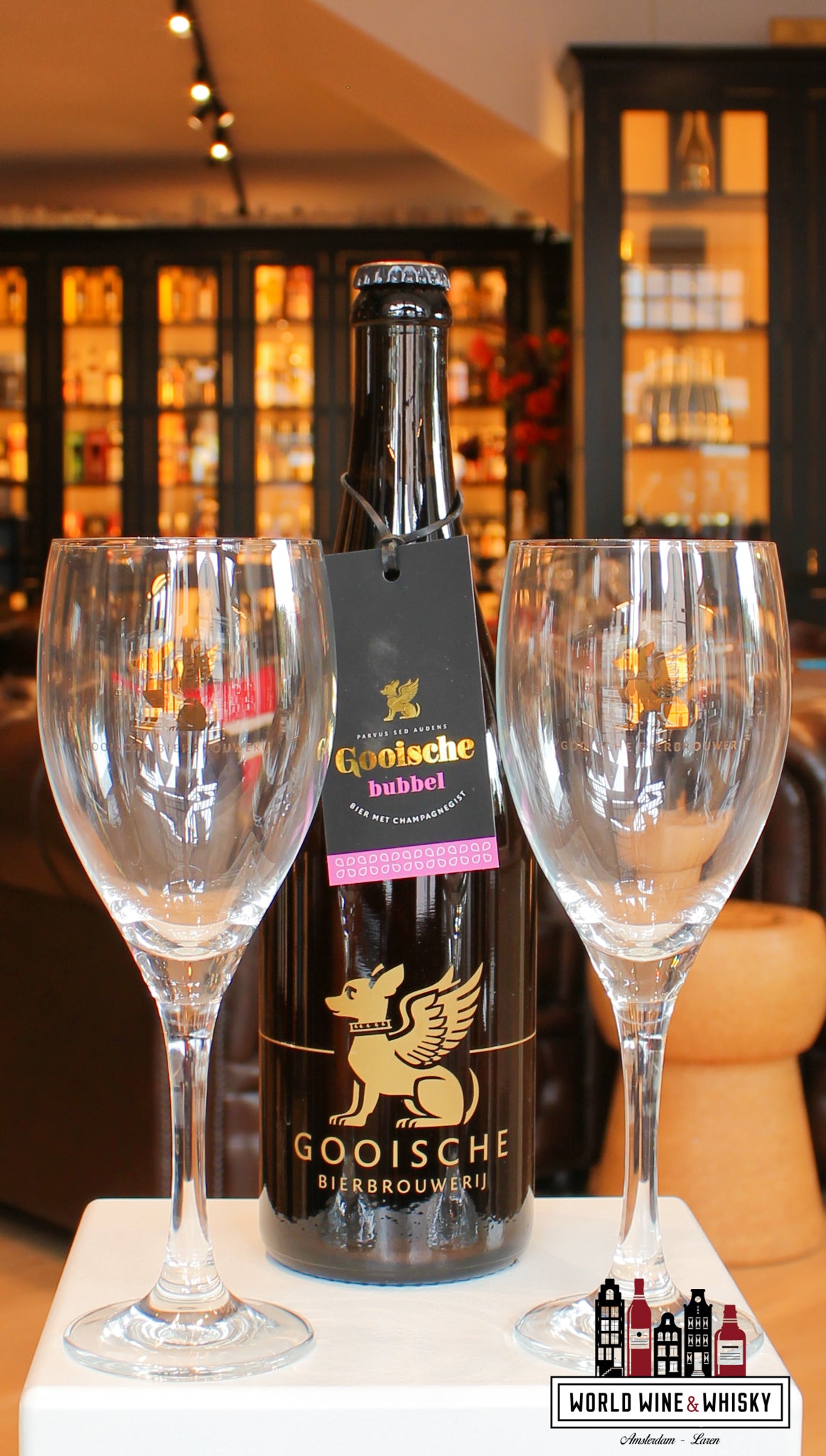 Gooische Bubbel - Champagnebier uit 't Gooi 9% giftset Bierbrouwerij Laren giftpack bierpakket  3