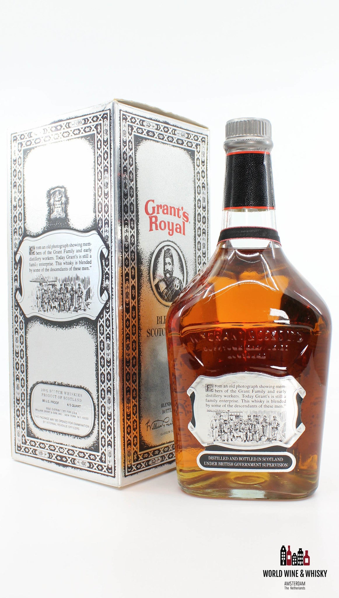 Grant's Royal 12 Years Old - Finest Scotch Whisky 75cl - 86 U.S. Proof 43% - WORLD WINE WHISKY 