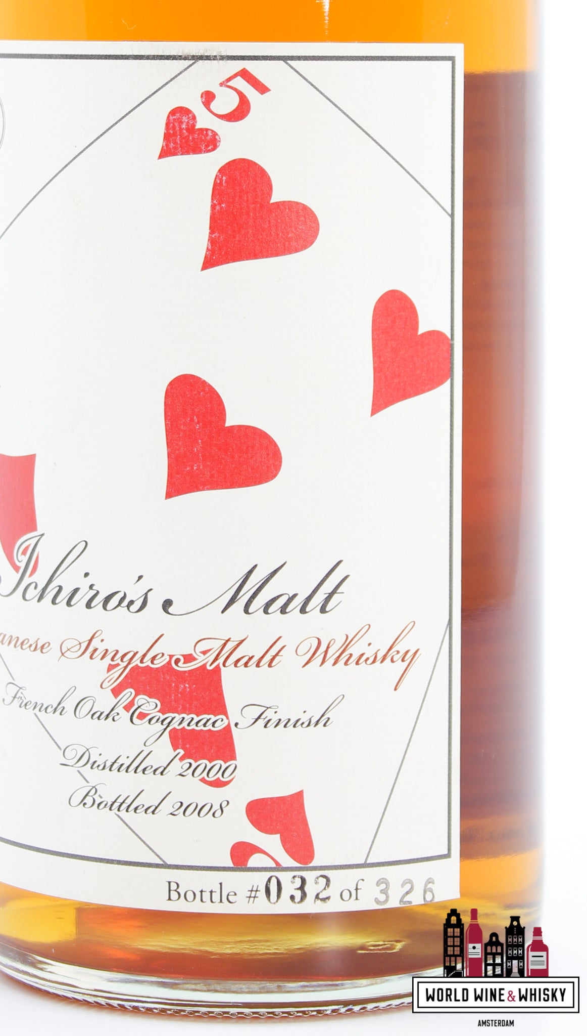 Hanyu 2000 2008 - Cask 9100 - Five of Hearts - Ichiro's Malt 60% (1 of 326) - WORLD WINE WHISKY 