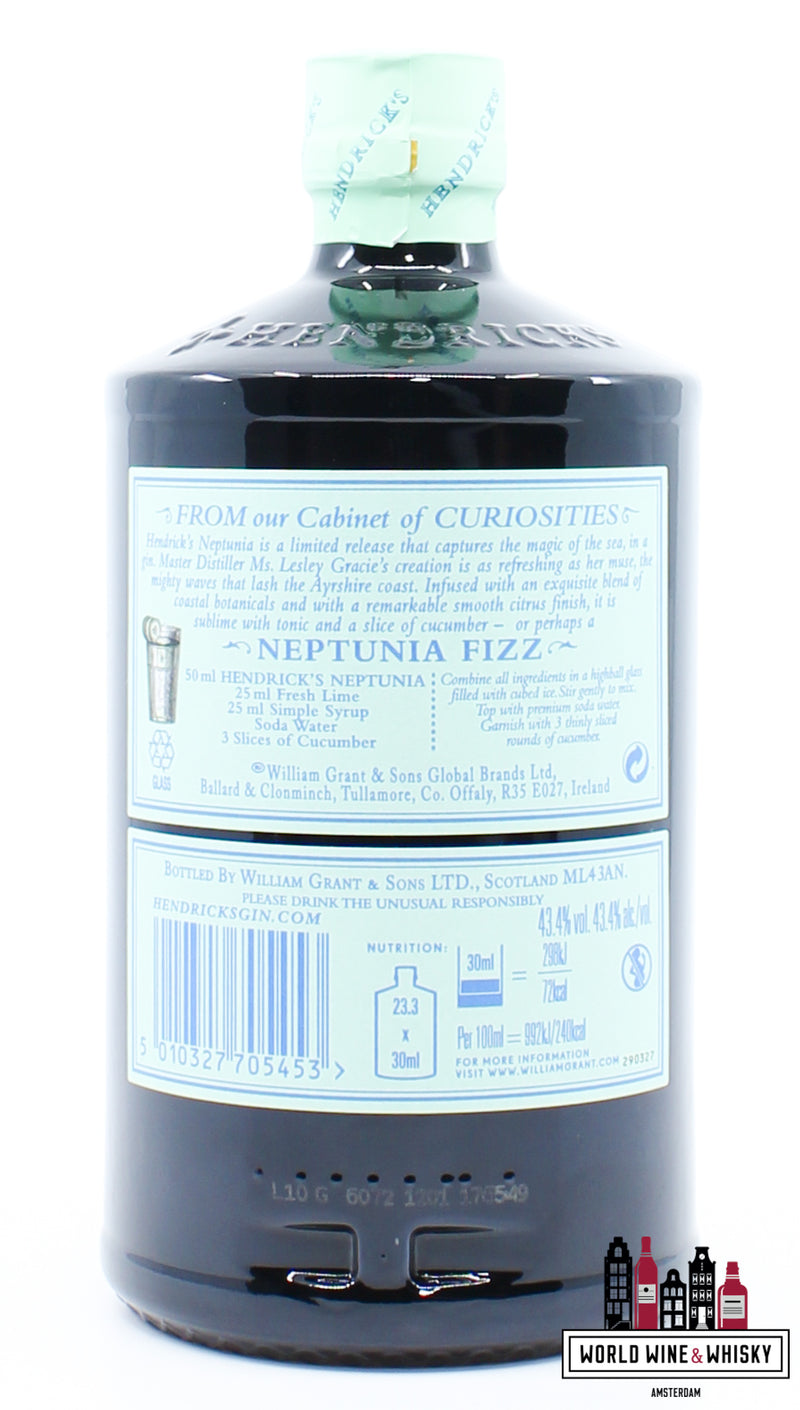 Hendrick's Gin - Neptunia 43.4% (70cl) - WORLD WINE WHISKY 