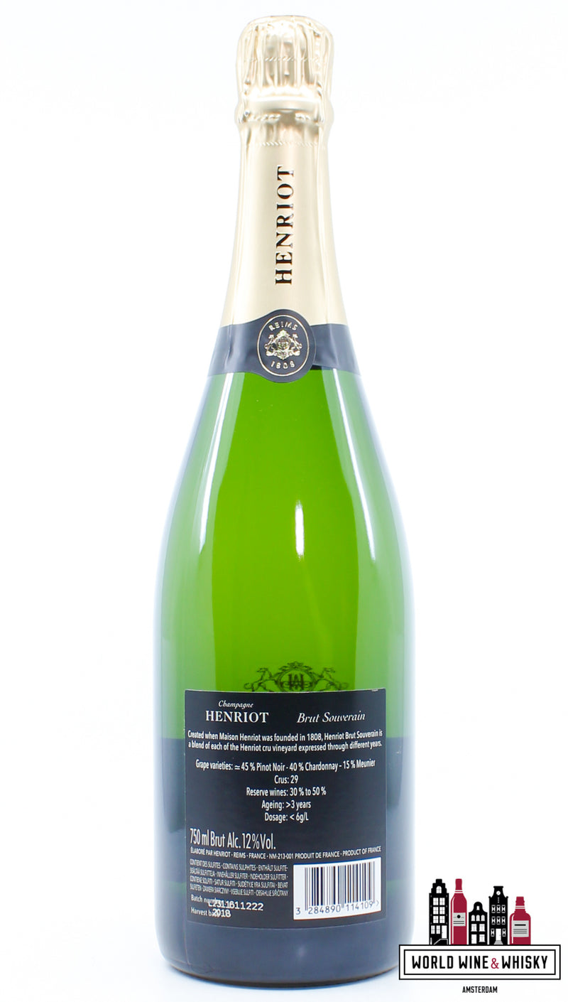 Henriot Brut Souverain - Champagne Brut - WORLD WINE WHISKY 