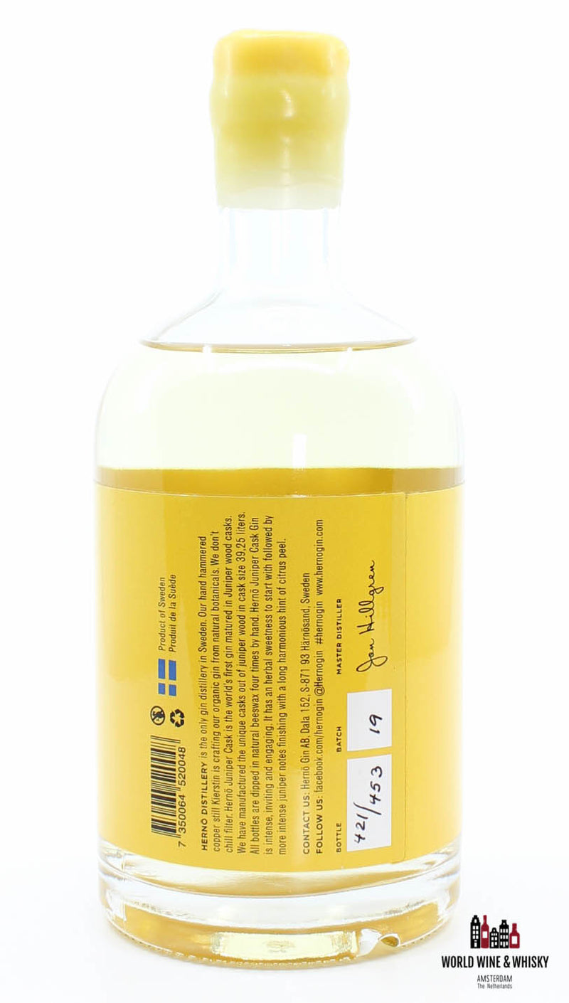 Hernö Juniper Cask Gin - Batch 19 - Gin from Sweden 47% (1 of 453) - WORLD WINE WHISKY 