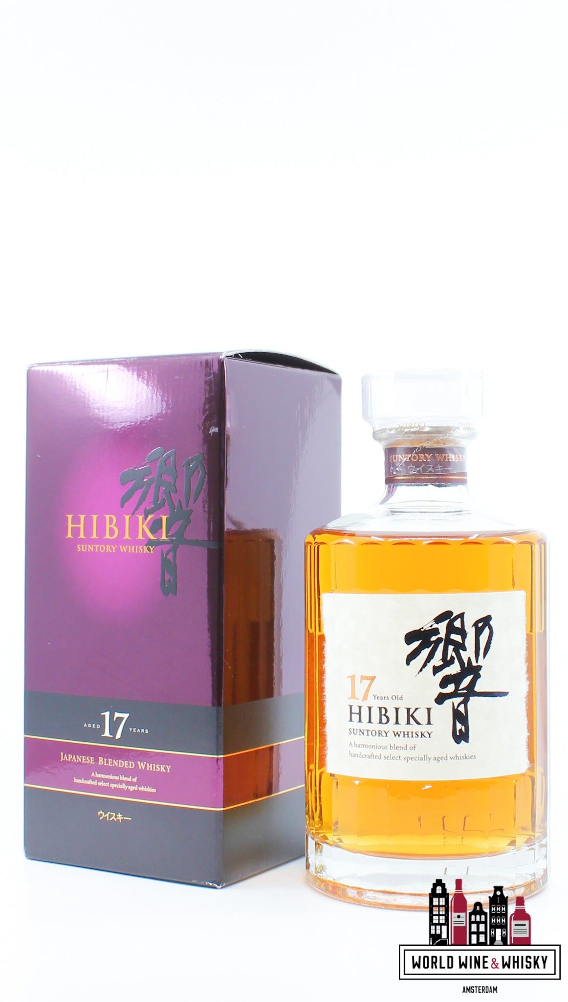 Hibiki 17 Years Old - Suntory Whisky 43% (in the purple box) - WORLD WINE WHISKY 