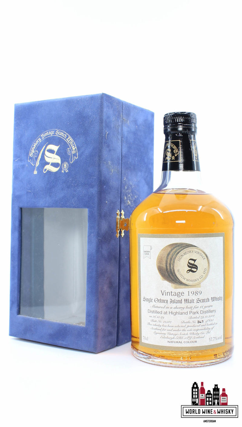 Highland Park 11 Years Old 1989 2000 - Cask 11582 - Vintage Collection - Signatory Vintage 57.7% (1 of 630) - WORLD WINE WHISKY 