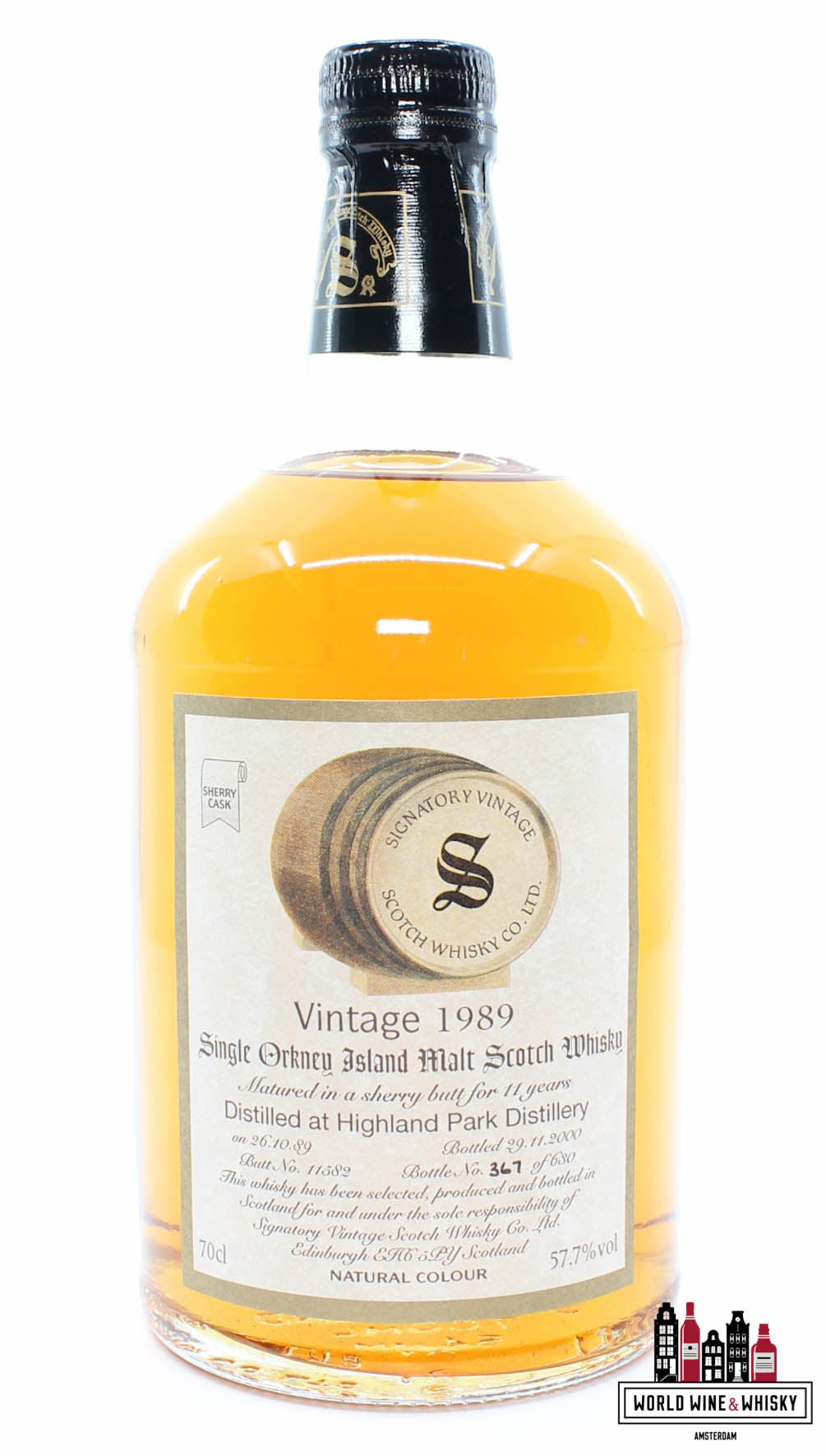 Highland Park 11 Years Old 1989 2000 - Cask 11582 - Vintage Collection - Signatory Vintage 57.7% (1 of 630) - WORLD WINE WHISKY 