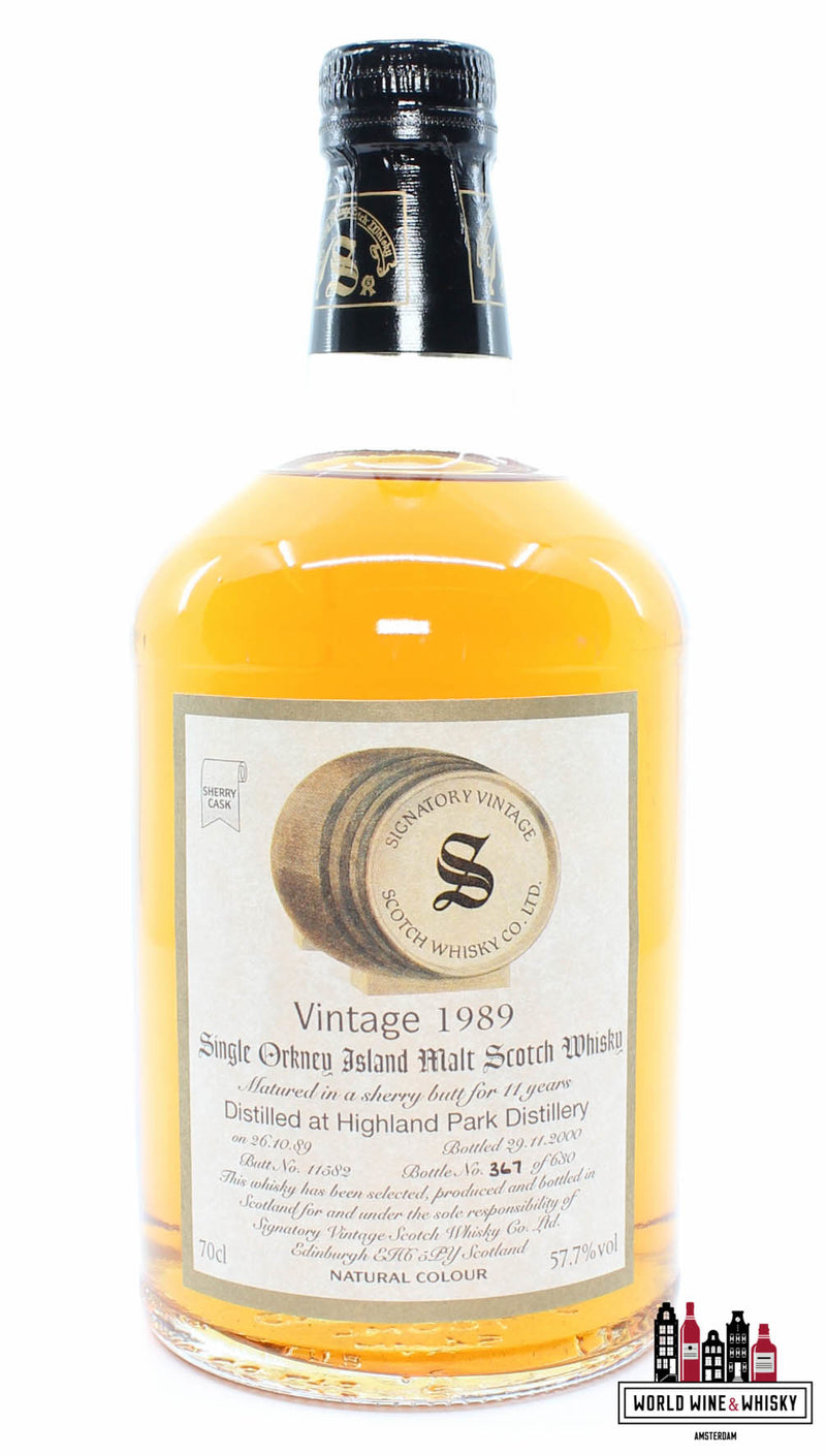 Highland Park 11 Years Old 1989 2000 - Cask 11582 - Vintage Collection - Signatory Vintage 57.7% (1 of 630) - WORLD WINE WHISKY 