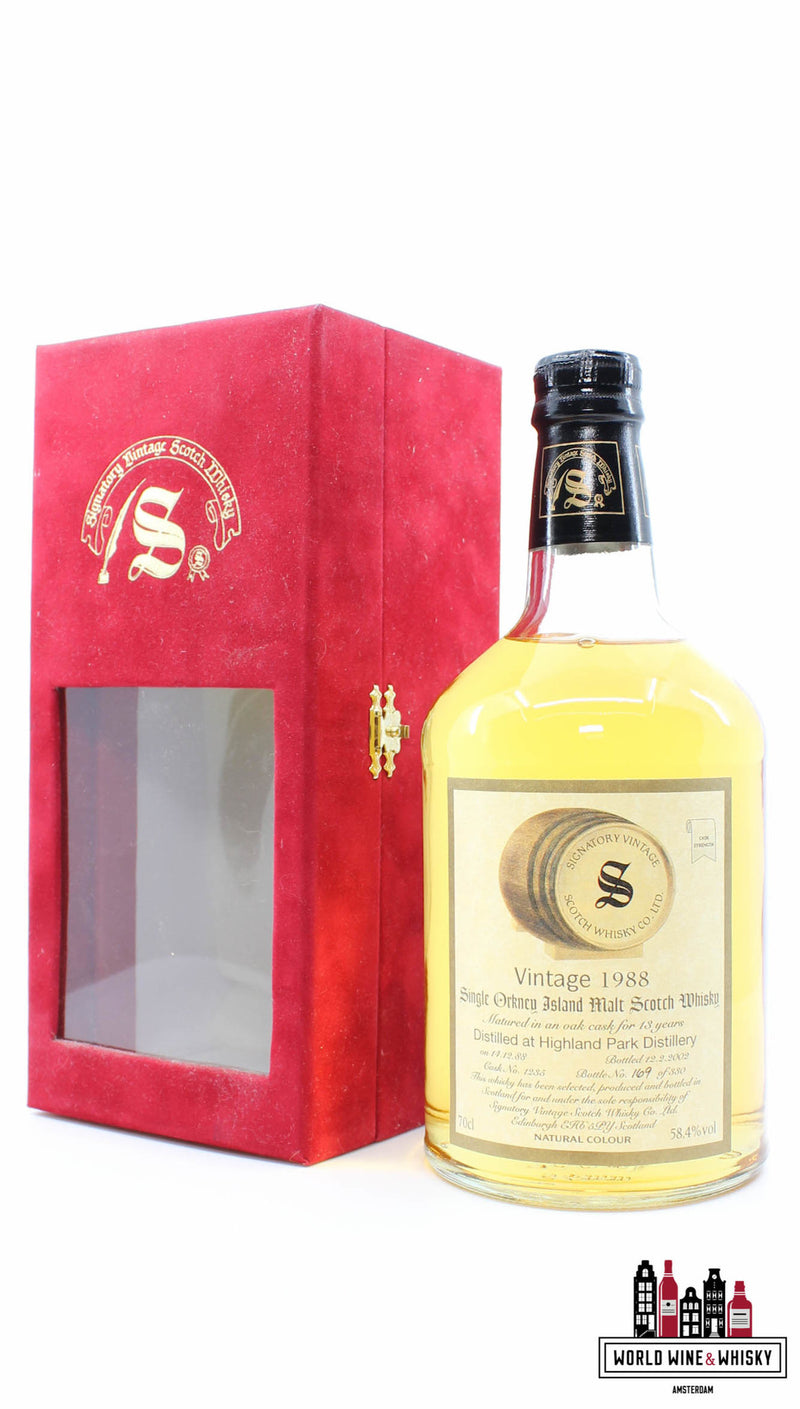 Highland Park 13 Years Old 1988 2002 - Cask 1235 - Vintage Collection - Signatory Vintage 58.4% (1 of 330) - WORLD WINE WHISKY 