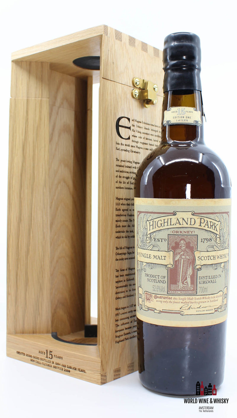 Highland Park 15 Years Old Earl Magnus 1994 2009 Inga Saga Trilogy - Edition One 52.6% - WORLD WINE WHISKY 