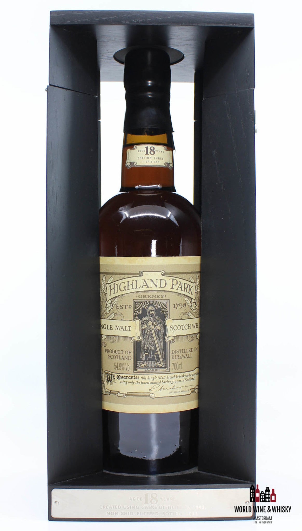 Highland Park 18 Years Old Earl Haakon 1993 2011 Inga Saga Trilogy - Edition Three 54.9% - WORLD WINE WHISKY 