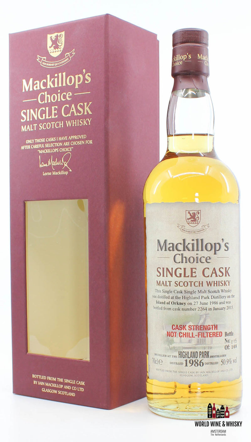 Highland Park 28 Years Old 1986 2015 Single Cask - Cask 2264 - Mackillop's Choice 50.9% (one of 168 bottles) - WORLD WINE WHISKY 