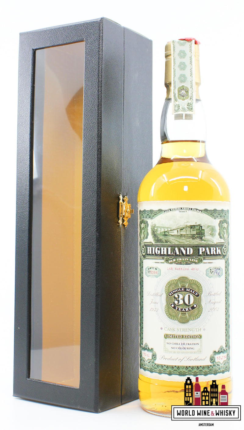 Highland Park 30 Years Old 1973 2003 - Old Train Line - Jack Wiebers Whisky World - Cask 8396 58.7% (1 of 168) - WORLD WINE WHISKY 