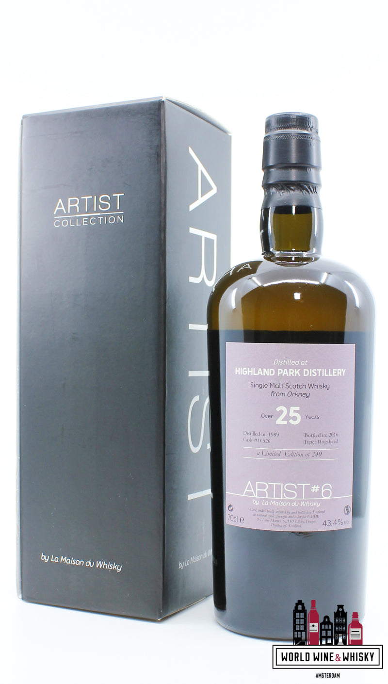 Highland Park 'Over 25 Years Old' 1989 2016 - Artist #6 - Cask 10526 - LMDW 43.4% (1 of 240) - WORLD WINE WHISKY 