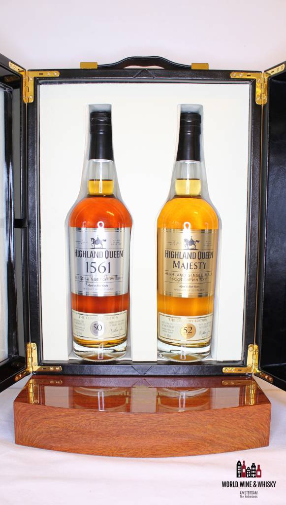 Highland Queen '1561 – The Century Edition’ 50 Years Old (blended), 52 Years Old (single malt) 40% - WORLD WINE WHISKY 