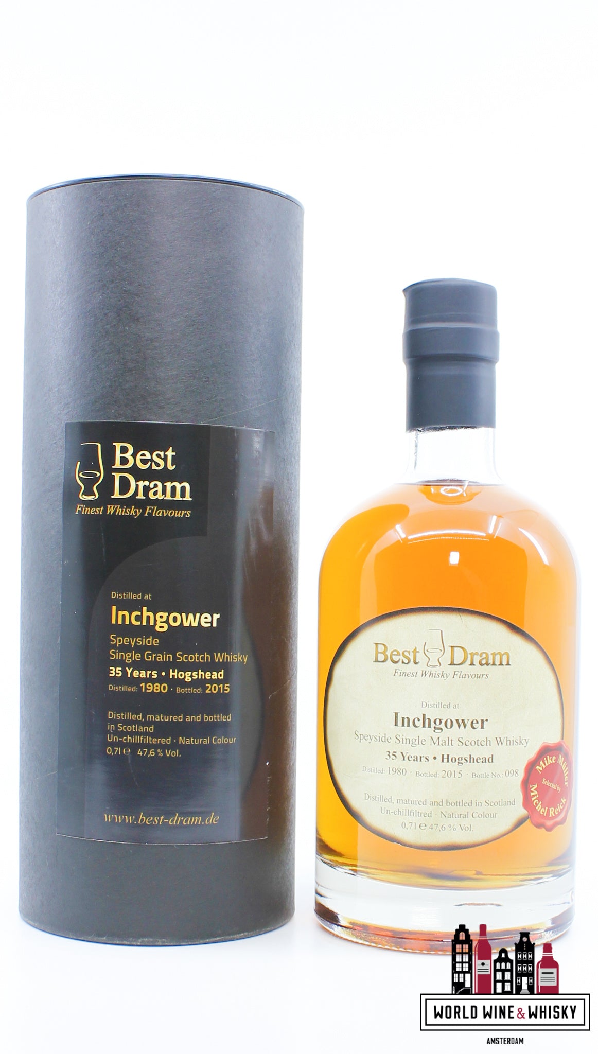 Inchgower 35 Years Old 1980 2015 - Best Dram 47.6% - WORLD WINE WHISKY 