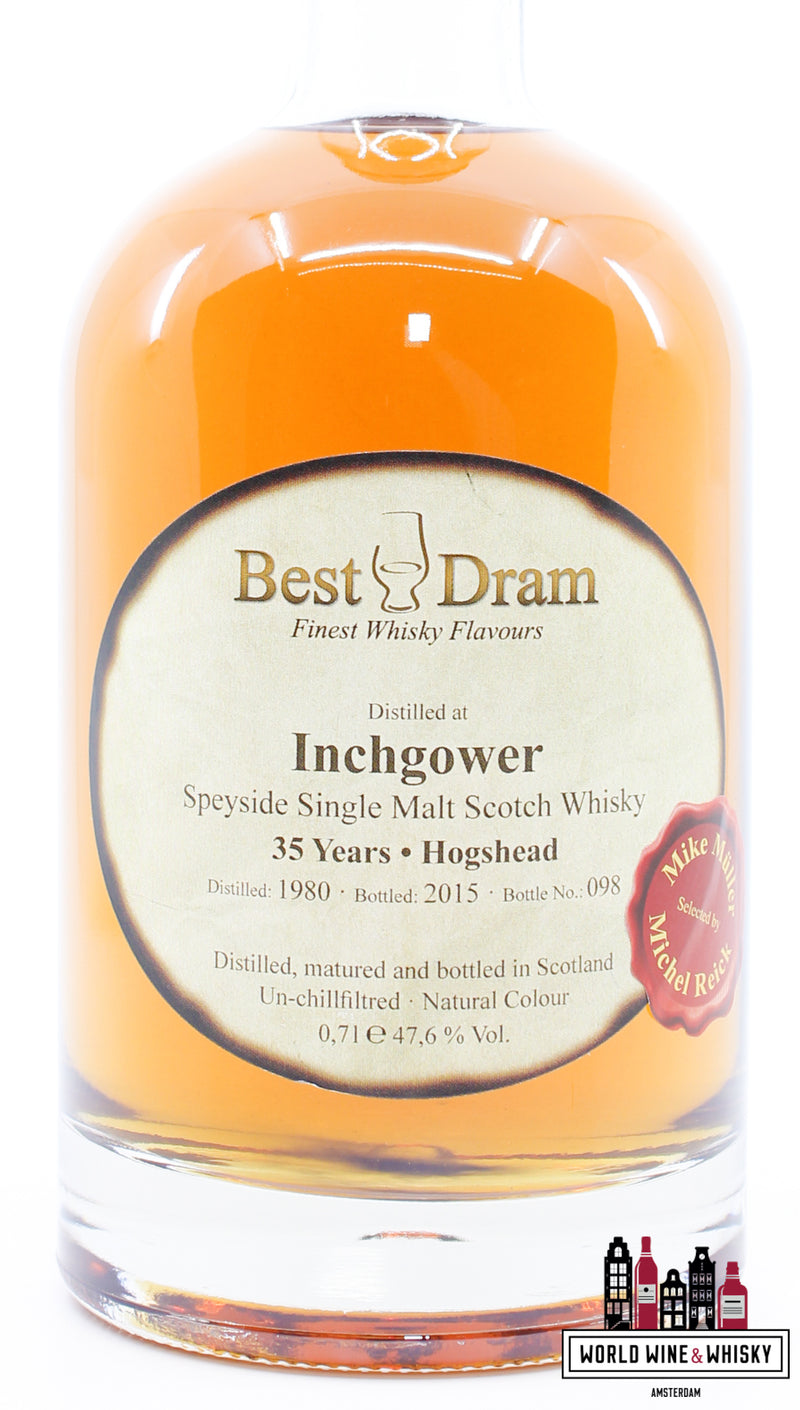 Inchgower 35 Years Old 1980 2015 - Best Dram 47.6% - WORLD WINE WHISKY 