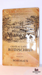 Iron Chateau Lafite Rothschild 1975 billboard plate sign - WORLD WINE WHISKY 