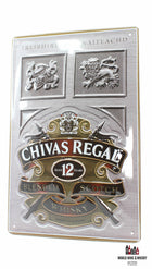 Iron Chivas Regal 12 Years Old Billboard Plate Sign - Blended Scotch Whisky - WORLD WINE WHISKY 