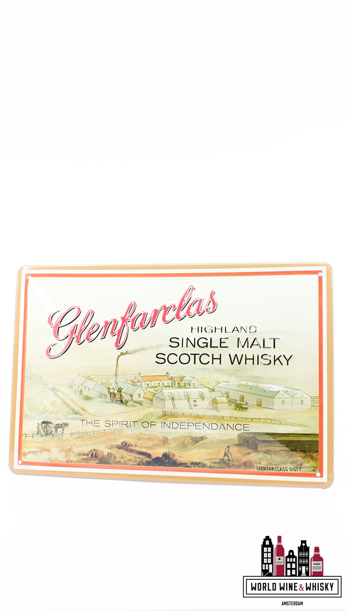 Iron Glenfarclas billboard plate - Highland Single Malt Scotch Whisky - WORLD WINE WHISKY 
