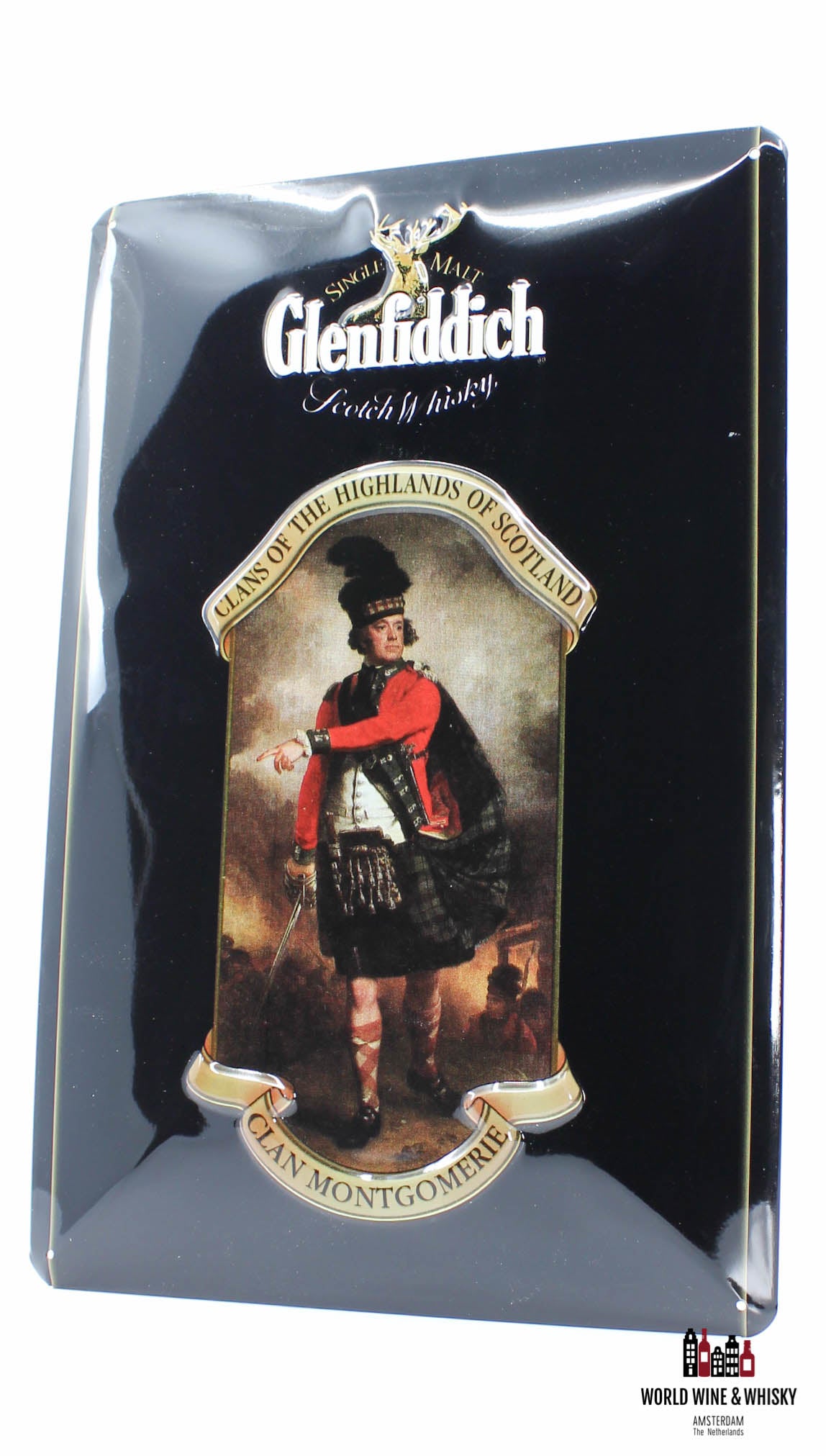 Iron Glenfiddich Scotch Whisky - Clan Montgomerie Billboard Plate Sign - WORLD WINE WHISKY 