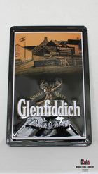 Iron Glenfiddich billboard plate sign - WORLD WINE WHISKY 