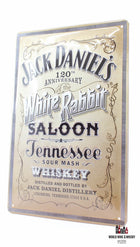 Iron Jack Daniel's Billboard Plate Sign - 120th Anniversary - White Rabbit Saloon - WORLD WINE WHISKY 