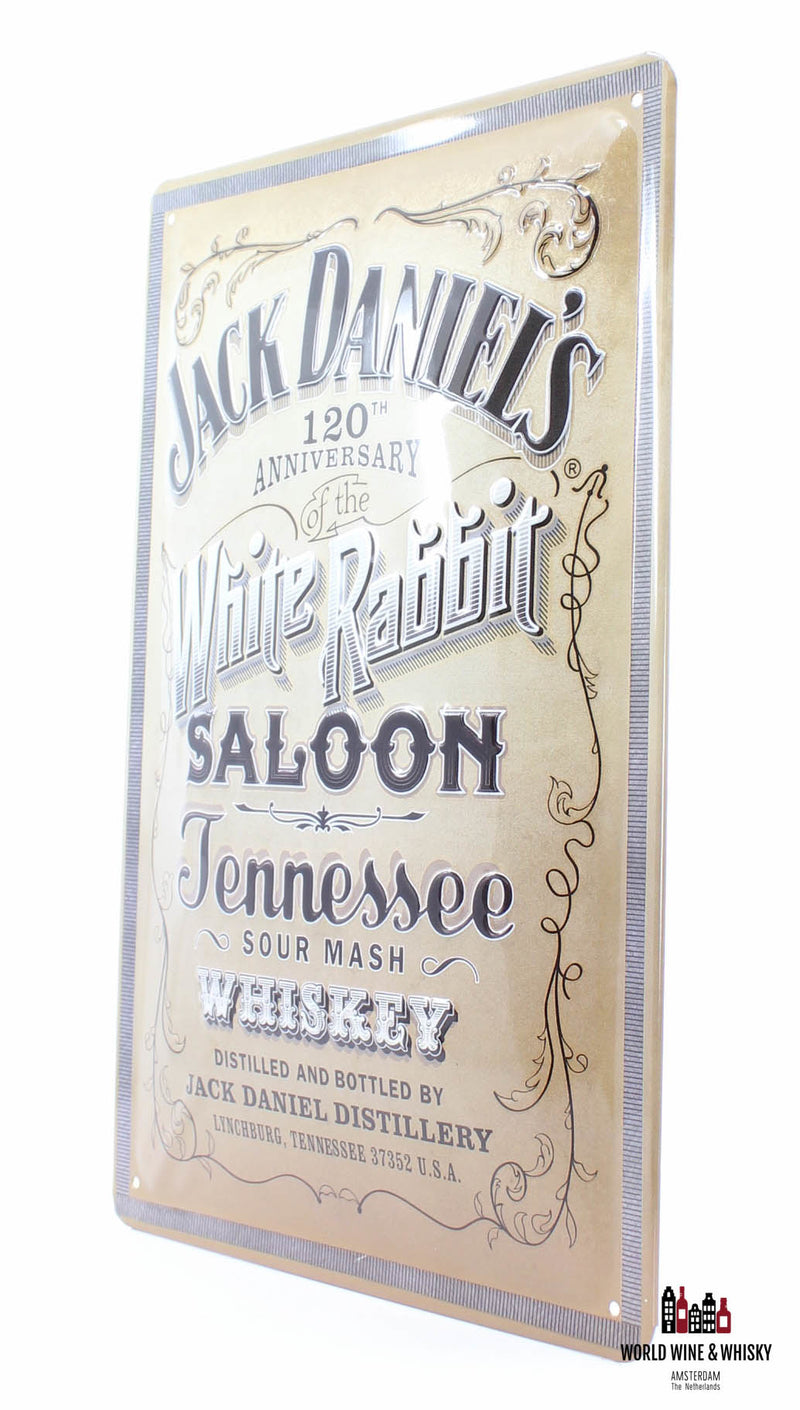 Iron Jack Daniel's Billboard Plate Sign - 120th Anniversary - White Rabbit Saloon - WORLD WINE WHISKY 