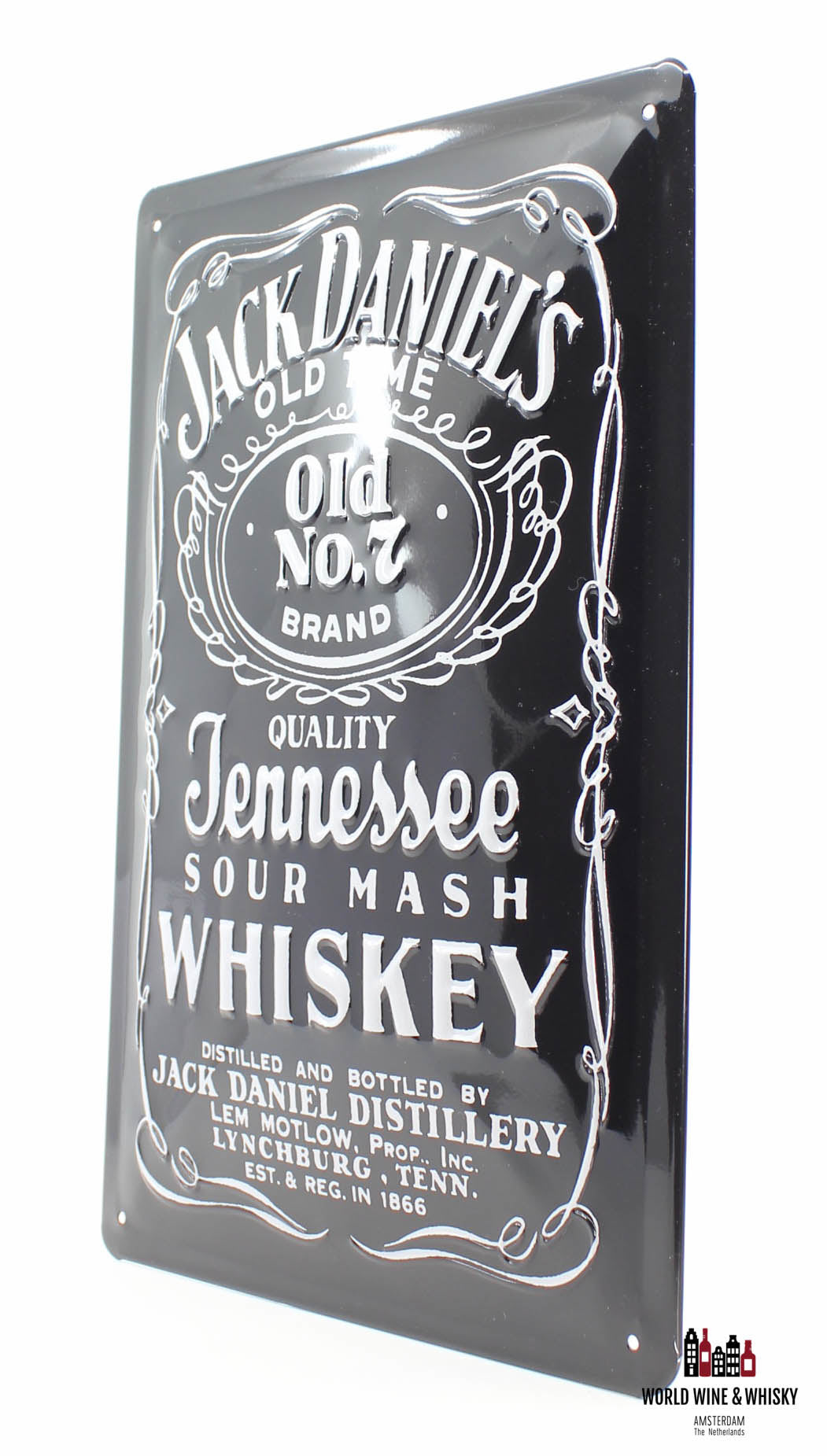 Iron Jack Daniel's Billboard Plate Sign - Old Time - Old No.7 Brand - WORLD WINE WHISKY 