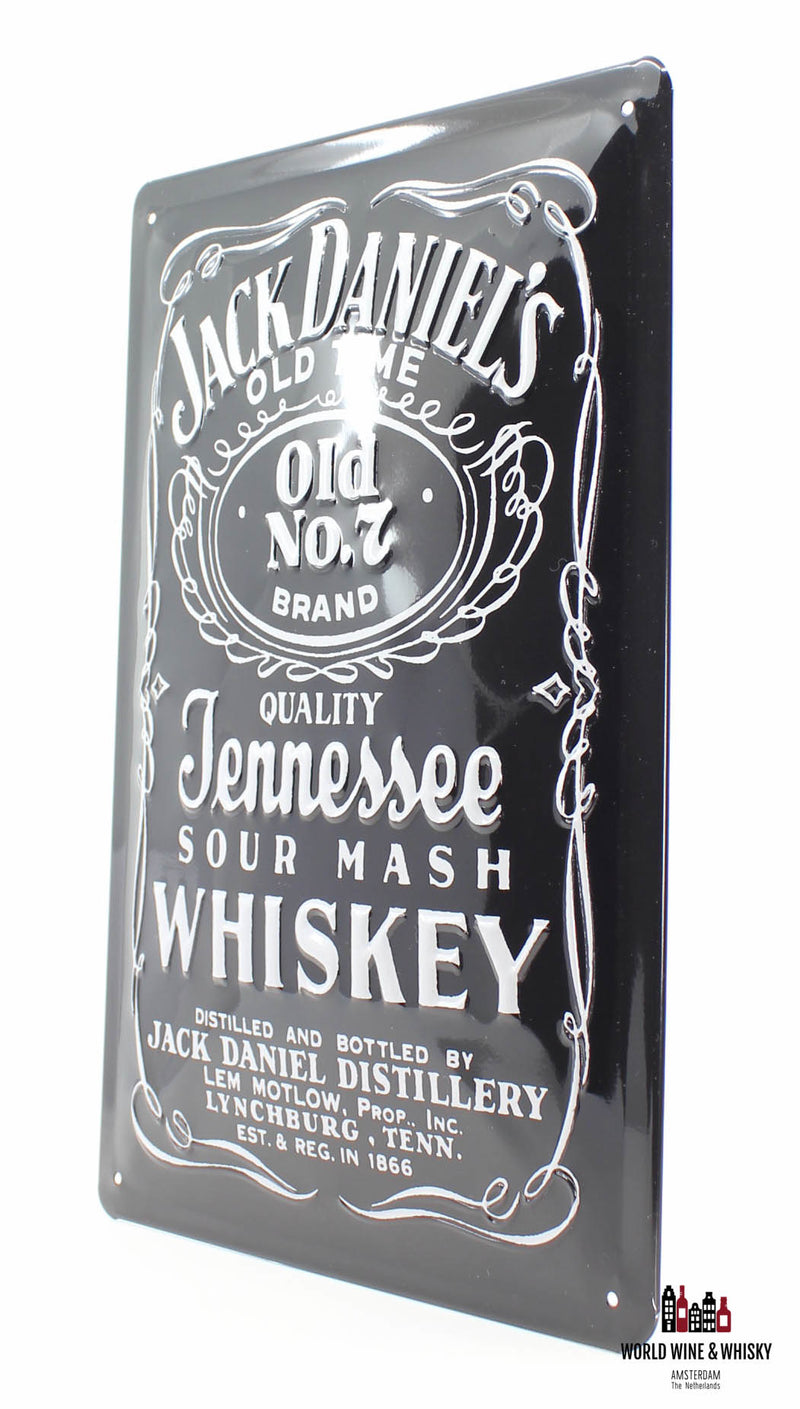 Iron Jack Daniel's Billboard Plate Sign - Old Time - Old No.7 Brand - WORLD WINE WHISKY 